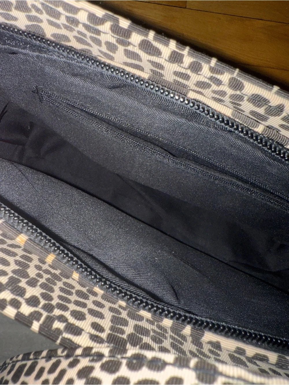 kate spade Black and Cream Croc-Print Tote